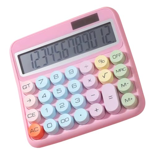 Kustimantu Calculadoras De Escritorio - Máquina Calcular 12 dígitos con botones grandes - Pantalla LCD Inclinable 15 grados de 12,7 cm para Escuela Oficina Contabilidad