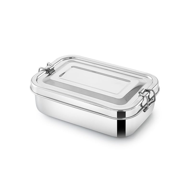 Expresso Steel Tiffin Box for Office | Stainless Steel Lunch Box 350 ML with Inner Plate | Traditional Design Glossy Finish Steel Box in Silver(Samurai) (B0D638JQ8Y) Amazon Price History, Amazon Price Tracker