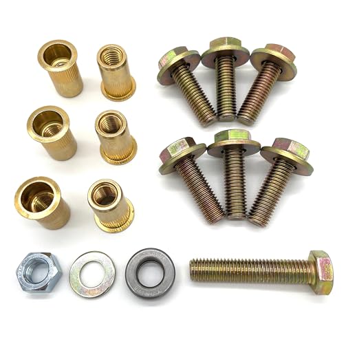Image of Region Offroad Skid Plate Nutserts and Bolts Set Compatible with Jeep Wrangler TJ LJ 2003-2006