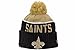 New Era 2015 On Field Sport Knit New Orleans Saints Beanie (Black/Gold) Pom Hat
