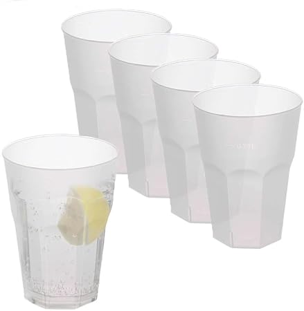 Set Di 10 Bicchieri In Plastica Trasparente Da 420 Ml, Riutilizzabili E Infrangibili, Per Feste, Picnic E Campeggio - 2