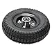 9x3.50-4 Wheel Tire with Metal Rim, Front Wheel Tire Rim with 15mm Bearing, 4 Inch Rubber Wheel Replacement for Wheelchair Tricycle Elderly Mobility Scooter Trolley 4-Wheeler Golf Cart Go Kart