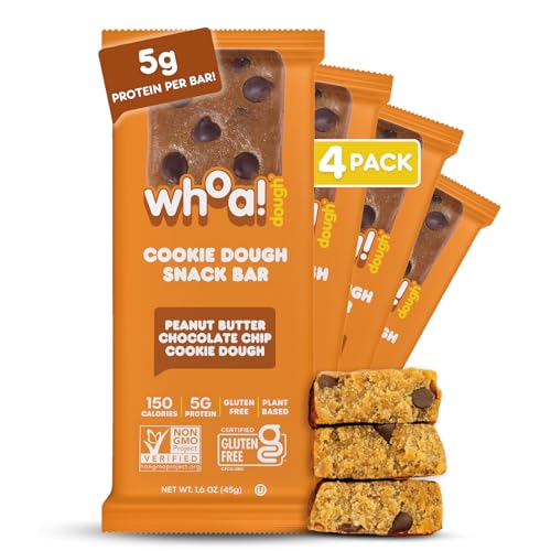 Whoa Dough Edible Cookie Dough Bars- Certified Non-GMO, Kosher and