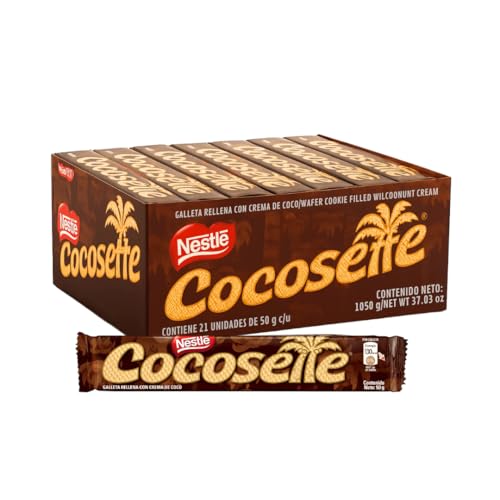 Cocosette Galletas Wafer con Crema de Coco, 1050g, 21 Unidades, Crujientes
