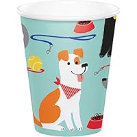 Creative Converting Dog Party Paper Cups, 266 ml Capacity 8 Pieces