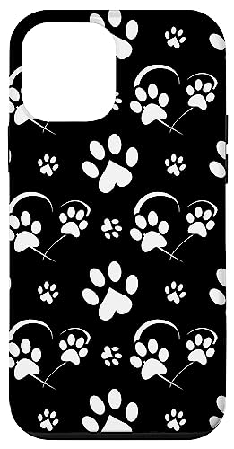 Paw Print Dog Paw Cute Dog Love Heart White Black �X�}�z�P�[�X iPhone 12 mini �p