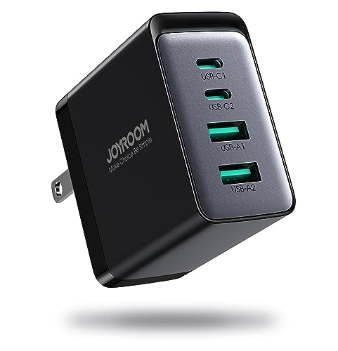 JOYROOM 67W USB C Charger Block, 4-Port Foldable GaN Wall Fast Charger Adapter Compact for iPhone 16/5/14 Pro Max, MacBook Pro/Air, iPad Pro/Air, Galaxy, Dell XPS, Pixel 7, Google Pixelbook