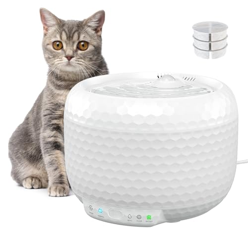 Smart Cat Water Fountain - Red Dot Award 2025 Winner, 62oz/1.8L A...