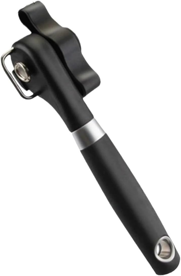 Can Opener - Manual Handheld Tool with Easy Turn Knob, Stainless Steel Kitchen Essential