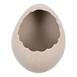 Angoily Salad Bowl, ostrich egg Shape Ice Cream Bowls, Khaki Flower Vase Ceramic Decorative for Kitchen Party