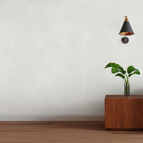 Belka B13 Papel pintado liso blanco marfil - algodón puro - autoadhesivo - aislante del calor y el sonido - duradero - moderno y elegante, DIY ecológico y natural | aprox. 3