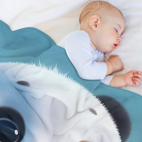 Manta de franela suave para sofá y cama Panda textil hogar 140x180 cm 4
