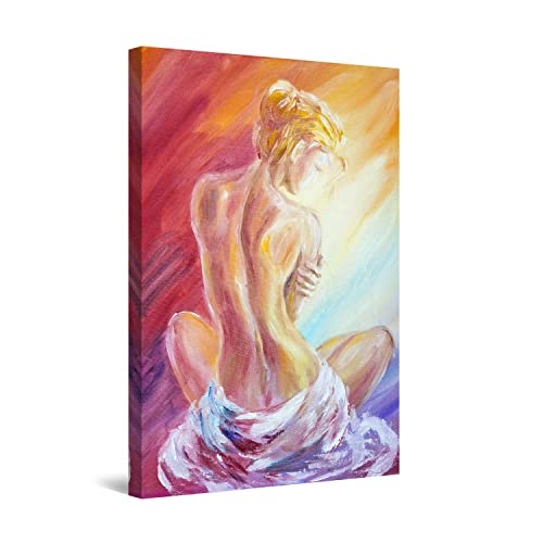 Startonight Quadro su Tela Donna Romantica Innamorata, Quadri Moderni Stampe Camere da Letto Stampe Incorniciate 60x90 cm, Decorazione Parete, Idea Regalo Elegante Luminoso al Buio