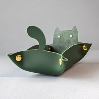 Sageâ€™s Portal Enchanted Cat Dice Tray, Portable Snap Assembly, DND Dice Tray for Dungeons and Dragons RPG Tabletop TTRPG (Green)