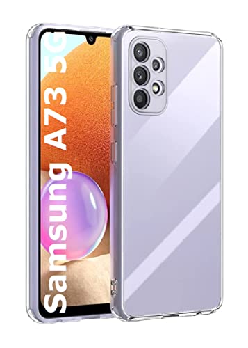 Image of REALCASE Silicone Crystal Clear Samsung A73 5G Back Cover Case | Protective Design Transparent Back Cover Case For Samsung Galaxy A73 5G
