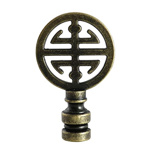 Dgbrsm LFINIAL-55-AB1 Brass Lamp Finial Oriental Lamp Shade Finial cover