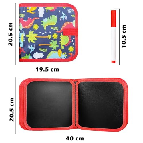 Image of Erasable Doodle Book for Kids, Reusable Drawing Coloring Book with Washable Sketch Pens and Wipes, Mess Free Painting, Travel Toy, Magic Slate for Kids Pillow Book (Malti)
