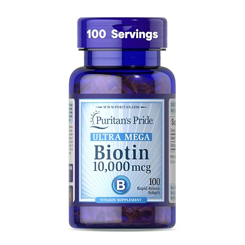 Puritan's Pride ビオチン 10,000mcg 100ソフトジェル