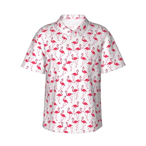 Chemise hawaïenne flamant rose homme pour rester frais lors d'un mariage à la plage