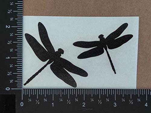 Image of Dragonfly Decals 4 Pack (Black, Small ~3.5 inch)