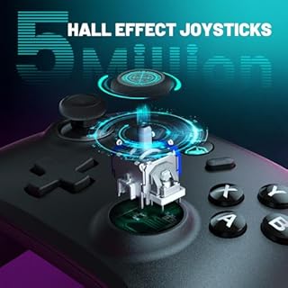 ECHTPower Manette PC, 1000Hz, Joystick Hall, RGB, Vibration, Batterie 800mAh, Compatible PC/Switch2 /Steam Deck/Android/iOS/TV