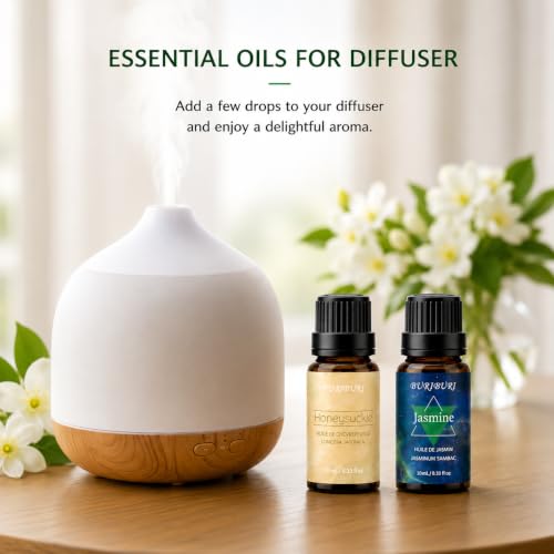 Image of BURIBURI Honeysuckle Jasmine Essential Oil Set for Diffusers 2 Pack