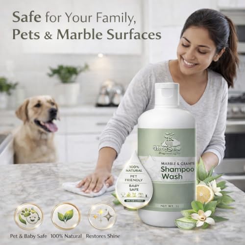 Image of Marble & Floor Cleaner 1L | pH Neutral, Streak-Free Shine | Safe for Kids, Pets & Mandir | Eco-Friendly Natural Stone Cleaner Pack 1