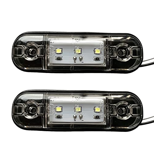 DIYARTS Feux De Position Latéraux à LED, Feux De Position Latéraux Avant 2 X Feux Arrière Avant étanches à LED 12v 24v Indicateur De Position pour Camion Remorque RV Campervan Pick-up Tracteur Camion