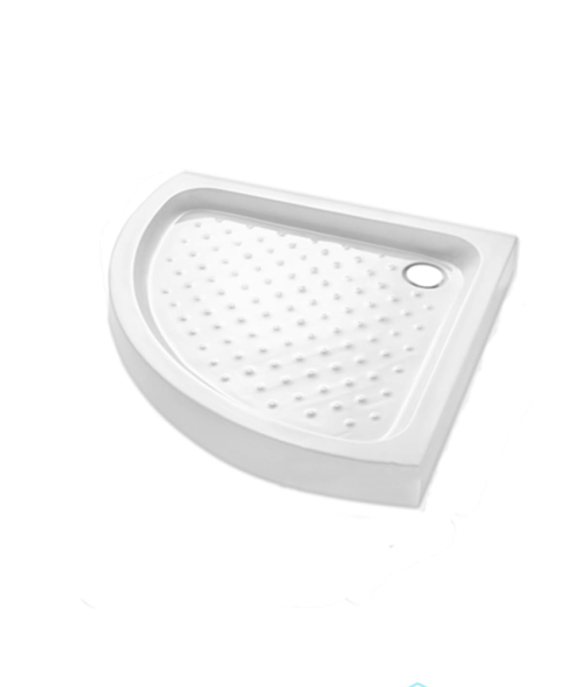 NONAME Piatto Doccia 80x80 cm Altezza 5 cm in Resina Acrilico semicircolare