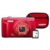  \'Olympus VR-340 16 MP – Kompaktkamera (3 Zoll Display, 10 x optischer Zoom) rot