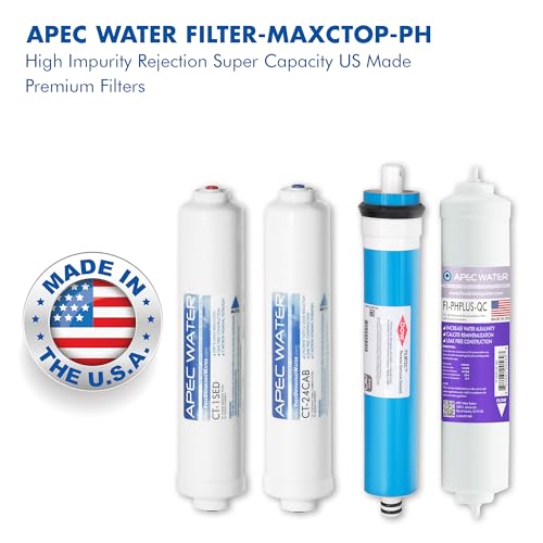 APEC FILTER-MAXCTOP-PH US MANUFACTURED 90 GPD Complete Replacement Filter Set for ULTIMATE Series Countertop Alkaline RO Water Filtration System - Image 2