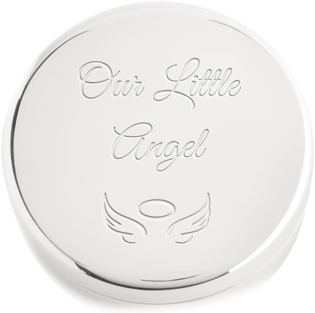Cherished Moments Personalized Angel Wings Round Jewelry Box