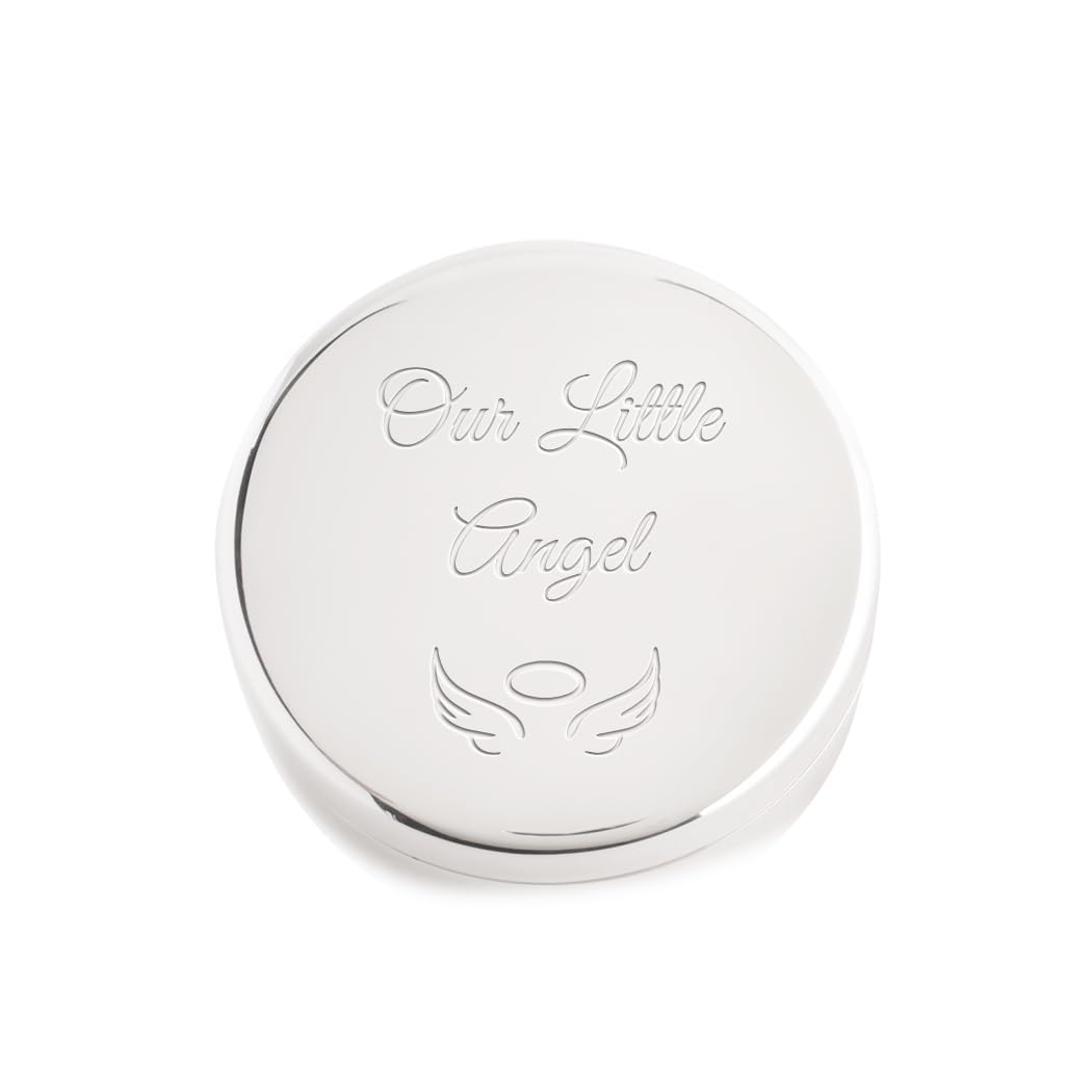 Cherished Moments Personalized Angel Wings Round Jewelry Box