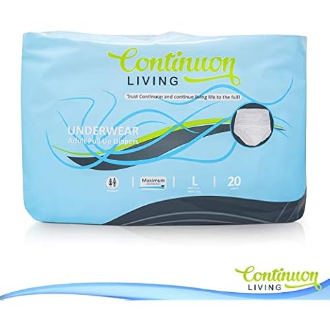 ContinuonLiving Adult Incontinence Underwear, Maximum Absorbency, 10 Count Cover