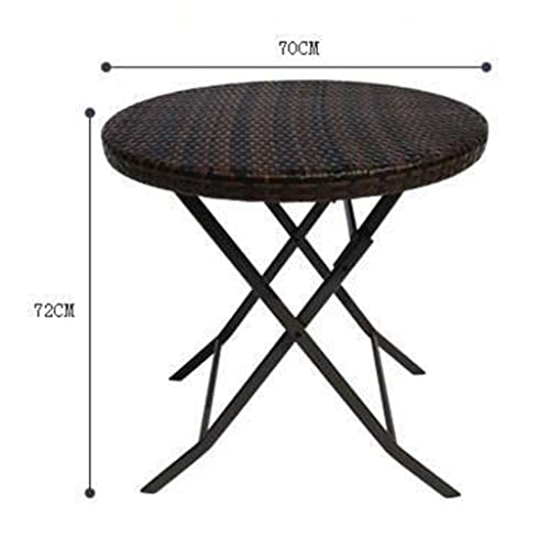 Nizame 3 Pcs Patio Bistro Dining Furniture Set, 2 Rattan Foldable Chairs And Table, Patio Wicker Furniture Set, Or Patio Garden Poolside (Color : Style 2) #TOP6