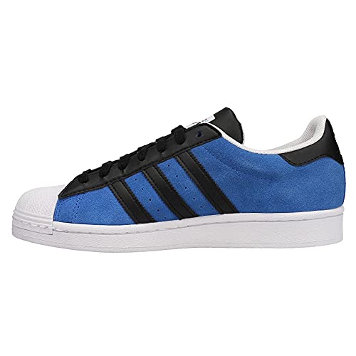 adidas Mens Superstar Lace Up Sneakers Shoes Casual - Black,Blue - Size 8 D3