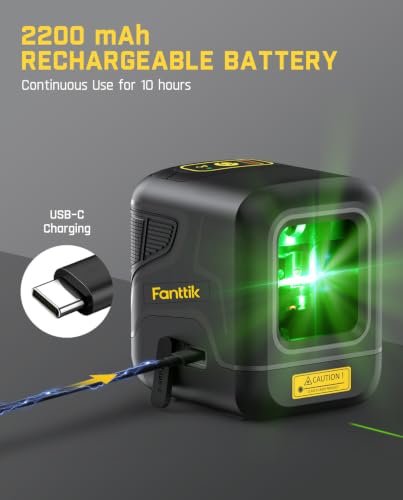 Fanttik D2 Pocket Self-Leveling Cross Line Green Laser Level w/ 100' Range - image 2
