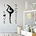 Gymnastique vinyle Stickers muraux décor mural amovible pour les chambres de fille décoration stickers muraux autocollants peintures murales stickers muraux A4 M 30x53 cm
