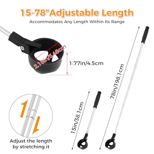 Egg Grabber for Chicken Eggs – Extendable Egg Picker Tool with Anti-Slip Handle, 15–78" Long Grabber Reacher Tool for Picking Eggs from Coop, Poultry Nest, and Farm Use - Image 4