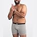 SAXX Underwear Co. Men's Daytripper Comfort Stretch Boxer Brief Fly 3 Pack, Black/Graphite/Grey Heather, Large