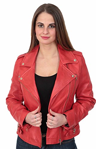 Blouson femme rouge taille 38 veste manches longues mi-saison confortable