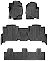 MAXLINER Floor Mats 3 Row Liner Set Black Compatible with 2018-2022 Expedition / Navigator with 2nd Row Bench Seat (Incl. Max and L)