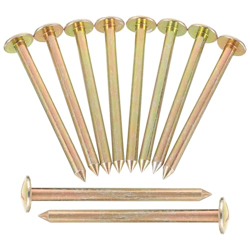 TABLETREANDS 20 piezas Marcadores de Línea de Propiedad - Estacas de Metal Galvanizado - Clavos para Suelo de Perfil Bajo para Marcación Precisa de Líneas de Propiedad miniatura 1