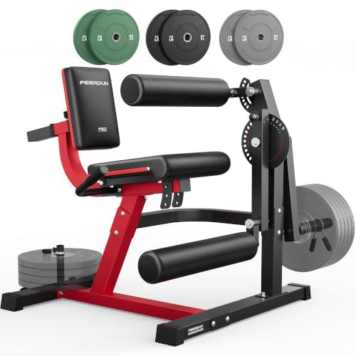 Image of FEIERDUN 4-in-1 Adjustable Leg Extension Curl Machine - 700lbs Capacity Leg Extension Machine for Lower Body Workouts - Adjustable Leg Curl Machine