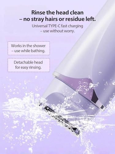 Recortador de bikini impermeable para ducha depiladora portátil de piernas 6