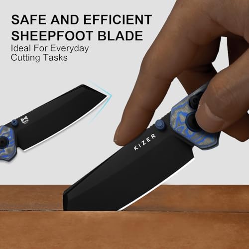Image of Kizer Madrac EDC Pocket Knife, 3.06 inch Nitro-V Blade, Thumb Stud, Clutch Lock