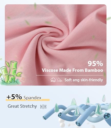 BAMBOO COOL Girls Underwear Kids Soft Skin-friendly Panties Breathable Lightweight Briefs For Teens 6-14 Years 6 Pack2
