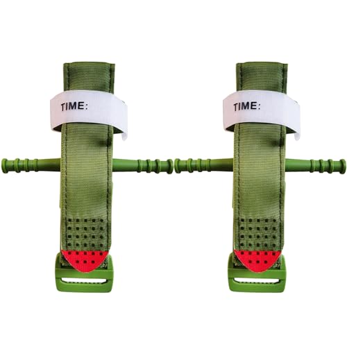 2 Pezzi Tourniquet,Laccio Emostatico,Tactical Tourniquet,Laccio Emostatico Militare Combattimento Funzionamento con Una Sola Mano,Laccio Emostatico per Emergenza per Escursioni,Medicazione emostatica