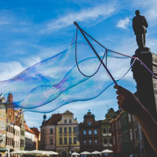 Bubble Brothers Riesenseifenblasen Set 3 Seifenblasenstäbe und 25 Liter Seifenlösung Pulver 5 x 5 Liter Flüssigkeit für Kinder Erwachsene Handmade Buchenholz Seifenblasen Set