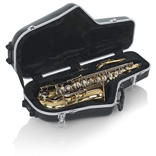 Gator Cases Lightweight Molded Alto Saxophone Case With Locking Latch And Plush Lined Interior; (Gc-Alto Sax) #TOP1